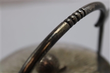 C. 1900 Large Plated Biscuit Barrel With Gutty Ball And Golf Club Handle