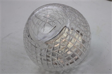 C. 1900 Large Plated Biscuit Barrel With Gutty Ball And Golf Club Handle