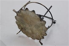C. 1900 Large Plated Biscuit Barrel With Gutty Ball And Golf Club Handle