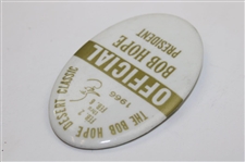 Bob Hope's Personal 'President' 1966 Bob Hope Desert Classic Badge