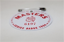 1964 Masters Tournament SERIES Badge #6197 - Arnold Palmer Winner