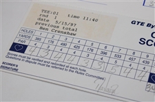 Stadler, Els, Lyle, Crenshaw, Love III Signed NEC/Players/Nelson Official Scorecards PSA/DNA