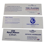 Stadler, Els, Lyle, Crenshaw, Love III Signed NEC/Players/Nelson Official Scorecards PSA/DNA