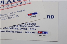 Stadler, Els, Lyle, Crenshaw, Love III Signed NEC/Players/Nelson Official Scorecards PSA/DNA