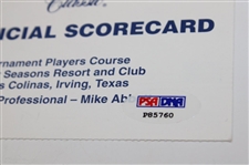 Phil Mickelson & Tom Byrum Signed 1997 Byron Nelson Classic Official Scorecard PSA/DNA #P85760