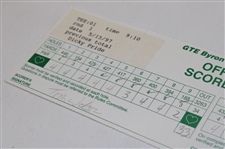 Tom Watson & Dicky Pride Signed 1997 Byron Nelson Classic Official Scorecard PSA/DNA #P85733