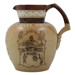 Large Royal Doulton Lambeth Colonel Bogey Whisky Advertising Water Jug - Rare