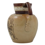 Large Royal Doulton Lambeth Colonel Bogey Whisky Advertising Water Jug - Rare