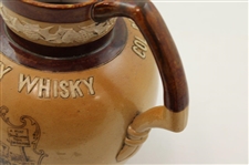 Large Royal Doulton Lambeth Colonel Bogey Whisky Advertising Water Jug - Rare
