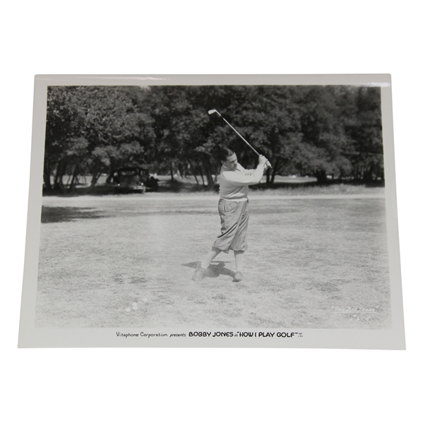 Original Bobby Jones Studio Issued Photograph of Bobby Jones Swinging a Long Iron