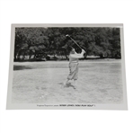Original Bobby Jones Studio Issued Photograph of Bobby Jones Swinging a Long Iron