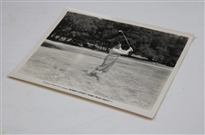Original Bobby Jones Studio Issued Photograph of Bobby Jones Swinging a Long Iron