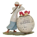 German Post-Swing Lady Golfer Bramble Ball Decorative Match Holder