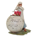 German Post-Swing Lady Golfer Bramble Ball Decorative Match Holder