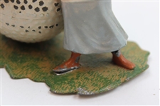German Post-Swing Lady Golfer Bramble Ball Decorative Match Holder