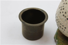 German Post-Swing Lady Golfer Bramble Ball Decorative Match Holder