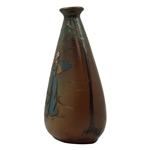 Weller Dickensware Vase with Woman Golfer in Blue Dress and Cape