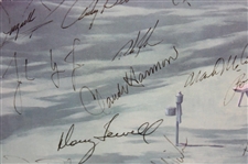 Claude Harmon, Jack Nicklaus, Seve, Payne & Field Signed 1986 Augusta National Print JSA ALOA