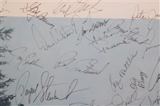 Claude Harmon, Jack Nicklaus, Seve, Payne & Field Signed 1986 Augusta National Print JSA ALOA