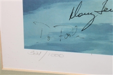 Claude Harmon, Jack Nicklaus, Seve, Payne & Field Signed 1986 Augusta National Print JSA ALOA