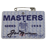 Jack Nicklaus Signed 1966 Masters Tournament SERIES Badge #4633 JSA ALOA