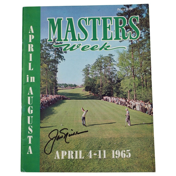 Jack Nicklaus Signed April 1965 Masters Week Magazine JSA ALOA