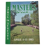 Jack Nicklaus Signed April 1965 Masters Week Magazine JSA ALOA