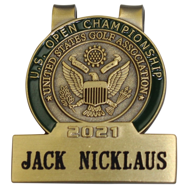 Jack Nicklaus 2021 US Open Championship at Torrey Pines Issued Honorary Contestant Badge/Clip