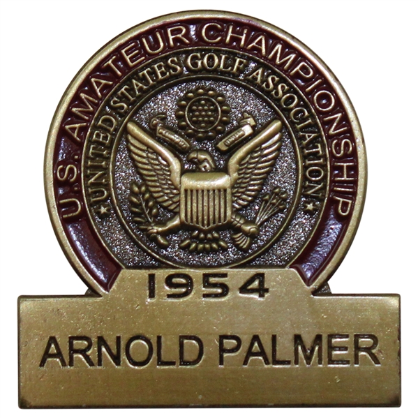 1954 US Amateur Champ Arnold Palmer Commemorative Contestant Badge - Limited Distribution