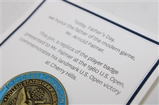 Arnold Palmer 1960 US Open Commemorative Contestant Badge - 2017 US Open Ltd Ed w/Card