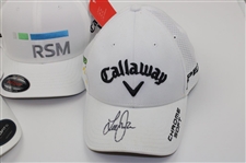 Adam Scott & Lee Janzen Signed Personal White Hats w/Chris Kirk Personal White Hat JSA ALOA