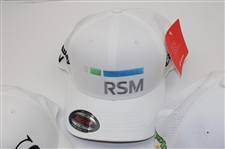 Adam Scott & Lee Janzen Signed Personal White Hats w/Chris Kirk Personal White Hat JSA ALOA