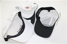 Adam Scott & Lee Janzen Signed Personal White Hats w/Chris Kirk Personal White Hat JSA ALOA
