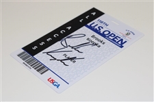 Brooks Koepka Signed 2018 US Open at Shinnecock Hills All Access Player Replica Badge JSA ALOA
