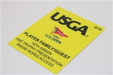 Wyndham Clark Signed 2023 US Open Player Family/Guest 18th Green & Trophy Pres. Pass #15 JSA ALOA