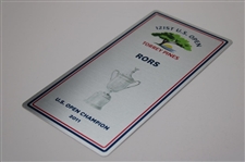 Rory McIlroy's 2021 US Open at Torrey Pines 'RORS' Past Champion Locker Room Nameplate