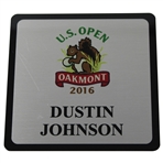 Champion Dustin Johnsons 2016 US Open at Oakmont Locker Room Nameplate