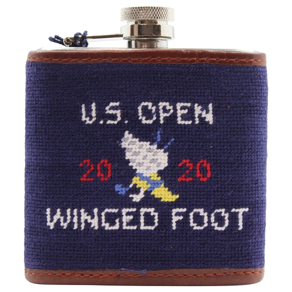 2020 US Open at Winged Foot Smathers & Branson Needlepoint Flask - Unused