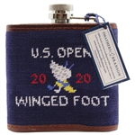2020 US Open at Winged Foot Smathers & Branson Needlepoint Flask - Unused
