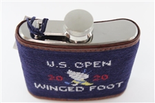 2020 US Open at Winged Foot Smathers & Branson Needlepoint Flask - Unused