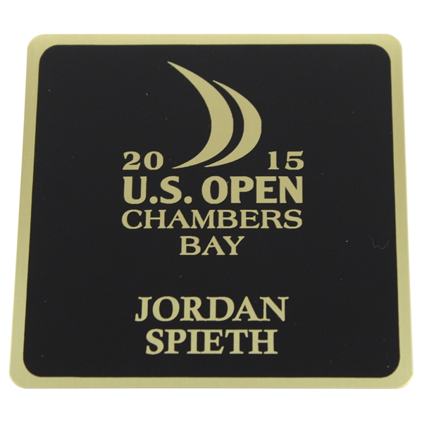 Champion Jordan Spieths 2015 US Open at Chambers Bay Locker Room Nameplate