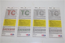 Gary Woodland Signed 2019 US Open at Pebble Beach Sunday Ticket w/Complete Ticket Set JSA ALOA