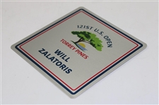 2021 US Open at Torrey Pines Will Zalatoris Locker Nameplate w/Friday & Sunday Gallery Tickets