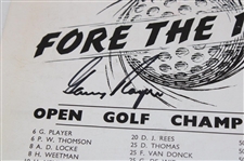Gary Player Signed 1959 The Open Championship Betting Sheet/Page JSA ALOA