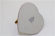 Classic Decorative Hand Painted Porcelain Golf Ball on Heart Themed Pen Holder