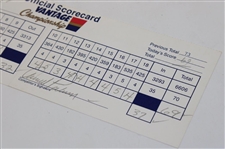 Arnold Palmer & Lee Elder Signed 1987 Vantage Championship Official 3rd Rd Scorecard