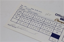 Arnold Palmer & Lee Elder Signed 1987 Vantage Championship Official 3rd Rd Scorecard