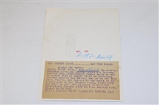 1954 Arnold Palmer with US Amateur Championship Trophy United Press Photo