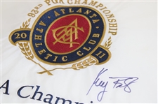 Keegan Bradley Signed 2011 PGA Championship at Atlanta Athletic Club Embroidered Flag JSA ALOA