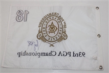 Keegan Bradley Signed 2011 PGA Championship at Atlanta Athletic Club Embroidered Flag JSA ALOA
